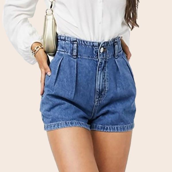 2020 summer high waist denim shorts women casual loose ladies fashion elastic ruffle waist pocket blue jeans female1, White;black
2020 summer high waist denim shorts women casual loose ladies fashion elastic ruffle waist pocket blue jeans female1, White;black