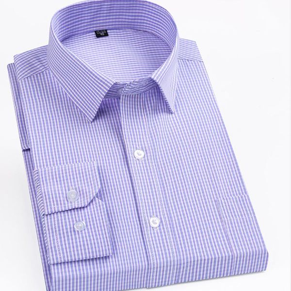 men's dress shirts anti-wrinkle men plaid regular fit long sleeve casual checkered shirt mens purple striped clothing 2021 trend, White;black
men's dress shirts anti-wrinkle men plaid regular fit long sleeve casual checkered shirt mens purple striped clothing 2021 trend, White;black