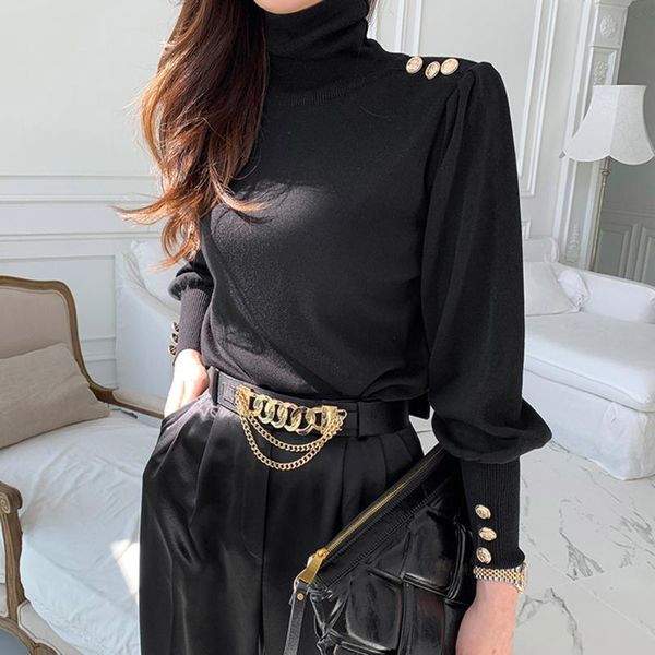 women's sweaters sweater korean version japanese autumn winter fashion temperament button long sleeve knitting high collar base coat, White;black
women's sweaters sweater korean version japanese autumn winter fashion temperament button long sleeve knitting high collar base coat, White;black