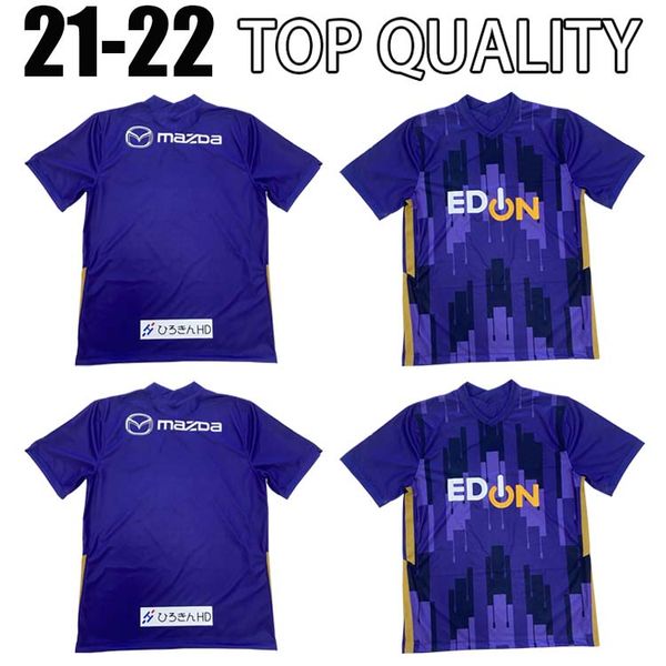 new 21 22 j. league sanfrecce hiroshima soccer jerseys 2021 2022 purple white home away #12 playey soccer shirt away football uniform sale, Black;yellow