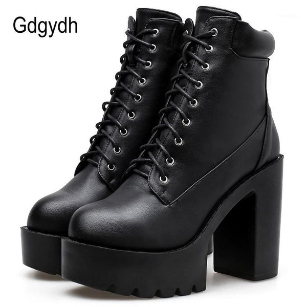 gdgydh new arrival black leather boots women in ankle boots lace up chunky platform heels ladies autumn shoes
gdgydh new arrival black leather boots women in ankle boots lace up chunky platform heels ladies autumn shoes