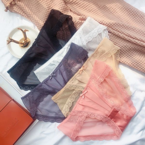 fashion soft and fine mesh women's underwear ice cut milk silk smooth middle waist lace underpants, Black;pink
fashion soft and fine mesh women's underwear ice cut milk silk smooth middle waist lace underpants, Black;pink