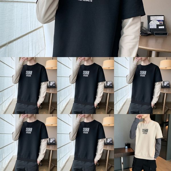 qzalr trendy neck men's korean new round t-shirt sweatersweater sweater loose style autumn 2020 long sleeve t-shirt casual clothes fake, Black
qzalr trendy neck men's korean new round t-shirt sweatersweater sweater loose style autumn 2020 long sleeve t-shirt casual clothes fake, Black