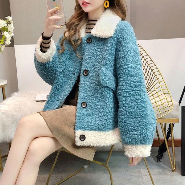 lamb wool coat female winter new style imitation fur one-piece sheep shearing korean loose jacket women plus size s-2xl, Black
lamb wool coat female winter new style imitation fur one-piece sheep shearing korean loose jacket women plus size s-2xl, Black