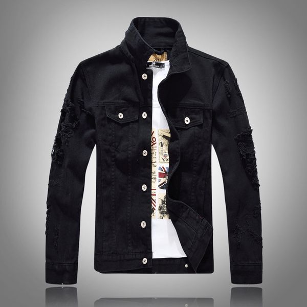 2021 new fashion streetwear black pink white red ripped denim jackets men destroyed coats korean style hip hop chaqueta homme ir0n, Black;brown
2021 new fashion streetwear black pink white red ripped denim jackets men destroyed coats korean style hip hop chaqueta homme ir0n, Black;brown