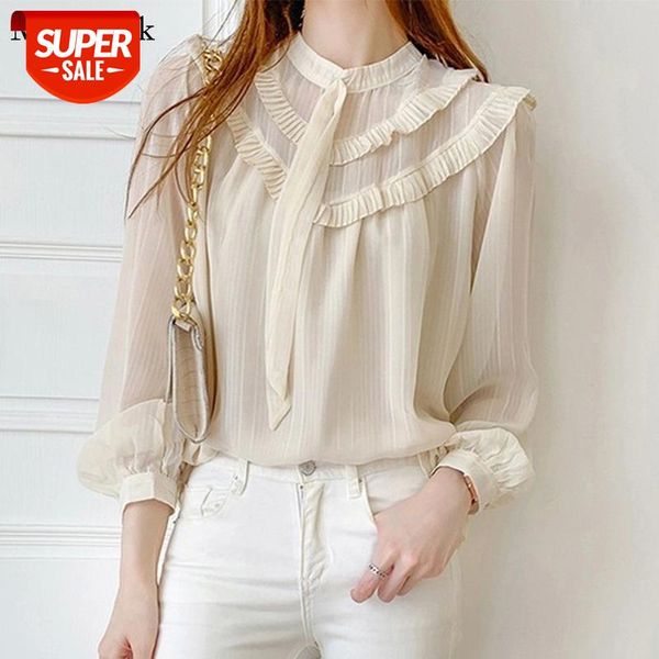 2021 autumn ruffles vintage womens blouses o-neck loose plus size shirt women office lady casual chiffon elegant blouse 11246 #xp1h, White
2021 autumn ruffles vintage womens blouses o-neck loose plus size shirt women office lady casual chiffon elegant blouse 11246 #xp1h, White