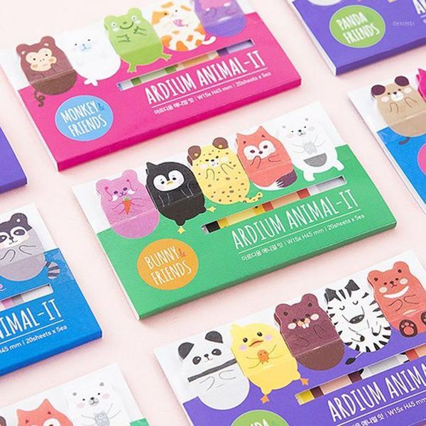 

wholesale- korean stationery lovely animal memo pad sticky notes kawaii stickers planner bookmark subsidies office supplies binfen1