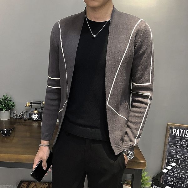 fashion line decoration knitting man long sleeve slim fit sweater cardigan male knitting garment coat noel kazak heren sweater 201105, White;black
fashion line decoration knitting man long sleeve slim fit sweater cardigan male knitting garment coat noel kazak heren sweater 201105, White;black