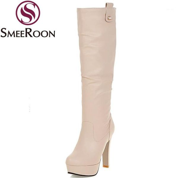 boots smeeroon knee high round toe heels women shoes delicate winter pearl decoration pleated fashion charm1, Black
boots smeeroon knee high round toe heels women shoes delicate winter pearl decoration pleated fashion charm1, Black