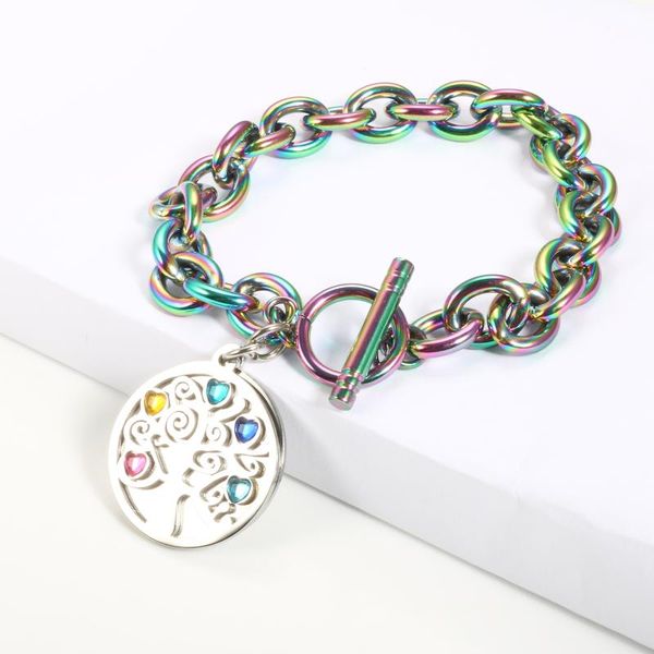 charm bracelets heart shape crystal rainbow color tree of life bracelet for women men circle with t o closure jewelry gift, Golden;silver
charm bracelets heart shape crystal rainbow color tree of life bracelet for women men circle with t o closure jewelry gift, Golden;silver