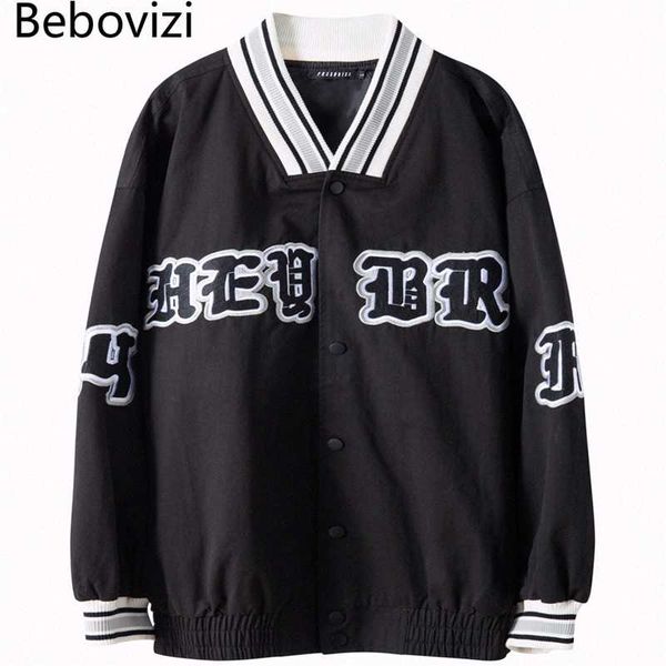 bebovizi 2021 ellers streetwear patchwork casual baseball coat hip hop gothic embroidery bomber jacket men korean x18b#, Black;brown 
bebovizi 2021 ellers streetwear patchwork casual baseball coat hip hop gothic embroidery bomber jacket men korean x18b#, Black;brown