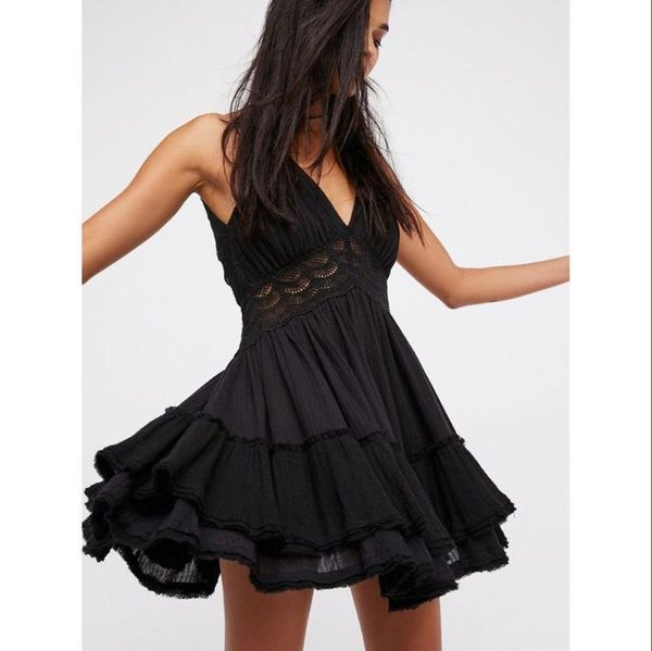 summer autumn v-neck floral print beach dresses halter strap waist lace suspender ruffles lace chiffon dress, Black;gray
summer autumn v-neck floral print beach dresses halter strap waist lace suspender ruffles lace chiffon dress, Black;gray