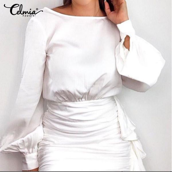 celmia women 2019 fashion lantern sleeve solid blouses lantern sleeve silk tunic casual loose shirts ladies elegant blusas1, White
celmia women 2019 fashion lantern sleeve solid blouses lantern sleeve silk tunic casual loose shirts ladies elegant blusas1, White