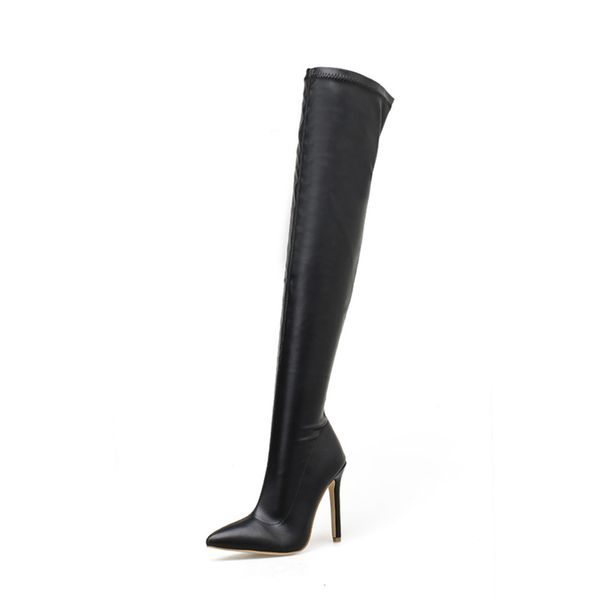 black elasticity genuine leather pointed slim zipper women's over the knee boots stiletto high heels women's shoes plus size 42 c0
black elasticity genuine leather pointed slim zipper women's over the knee boots stiletto high heels women's shoes plus size 42 c0