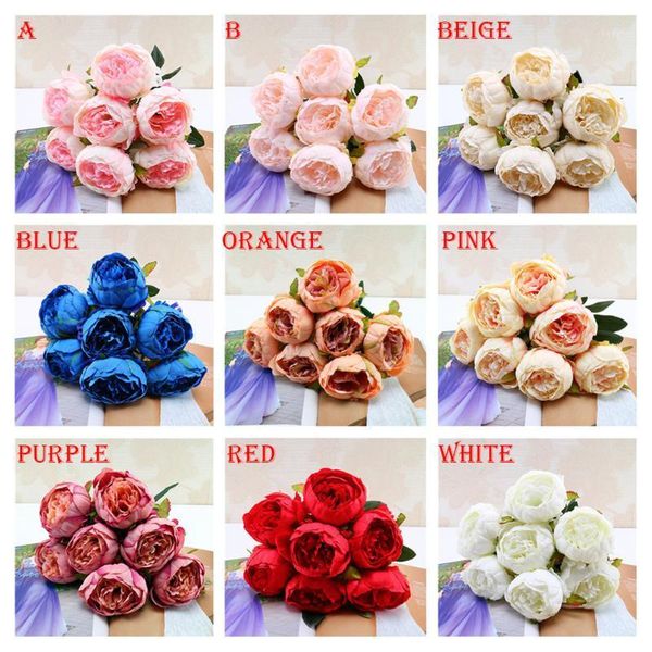 high-end wedding home colorful decoration placed european 7 head peony peony bunch artificial flower fake flower h04191 
high-end wedding home colorful decoration placed european 7 head peony peony bunch artificial flower fake flower h04191