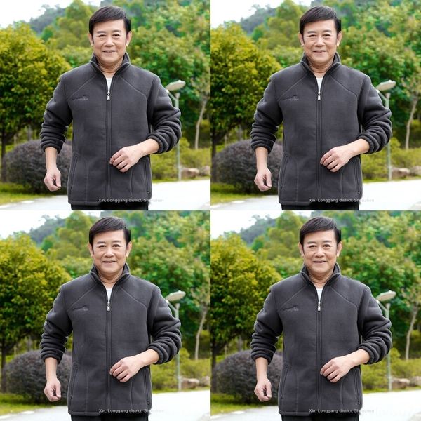 9tbrw autumn and winter middle aged men's fleece jacket wool zipper wool solid generat zipper dad cardigan pocket long sleeve fleece sw, Black
9tbrw autumn and winter middle aged men's fleece jacket wool zipper wool solid generat zipper dad cardigan pocket long sleeve fleece sw, Black