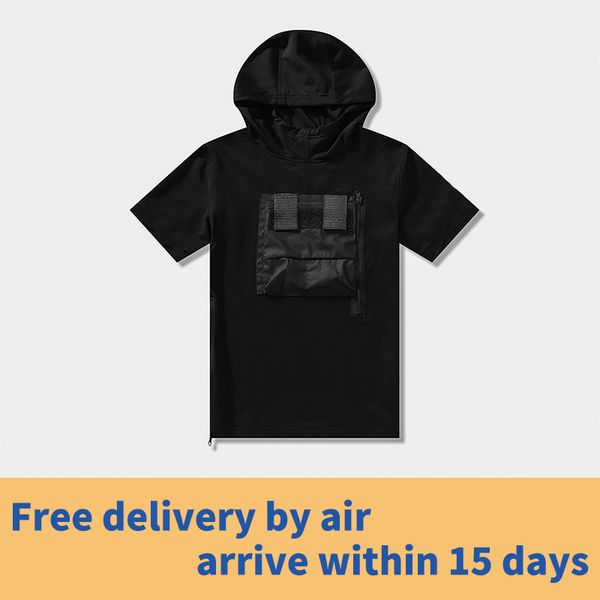 stone pirates dark series 3m reflective logo summer breathable hooded short sleeve t-shirt large chest pocket, White;black
stone pirates dark series 3m reflective logo summer breathable hooded short sleeve t-shirt large chest pocket, White;black