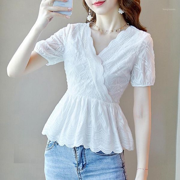 fashion women's spring summer style chiffon blouses women's slim casual short sleeve v-neck shirts blusas df33651, White
fashion women's spring summer style chiffon blouses women's slim casual short sleeve v-neck shirts blusas df33651, White