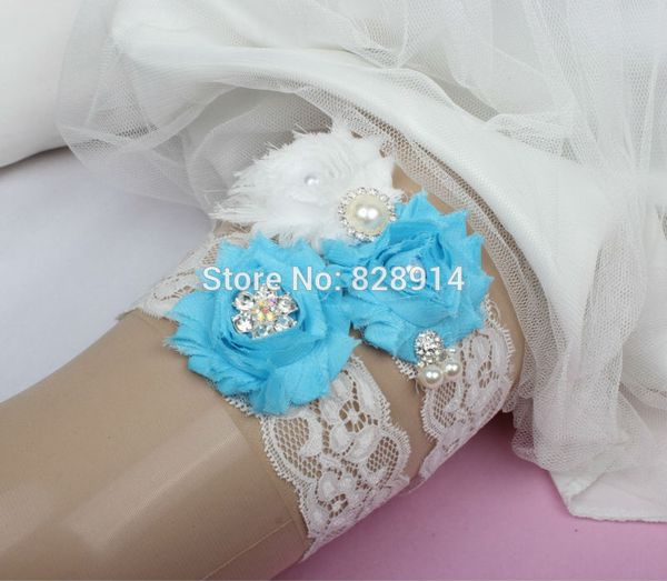 new design lace trim blue ivory color bridal garter for wedding made of shabby flower and charms handmade, Black;white
new design lace trim blue ivory color bridal garter for wedding made of shabby flower and charms handmade, Black;white