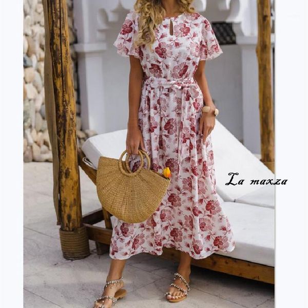 casual bohemian print women maxi dress 2020 summer flare sleeves o-neck slim women dress1, Black;gray
casual bohemian print women maxi dress 2020 summer flare sleeves o-neck slim women dress1, Black;gray