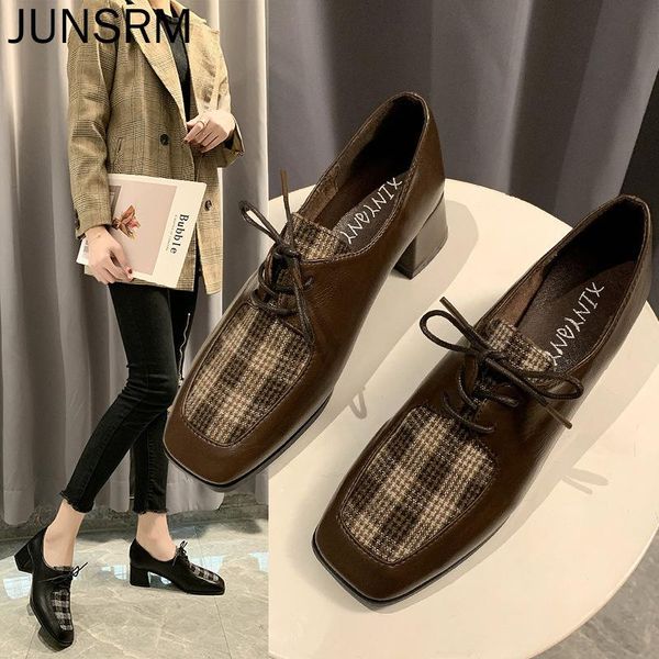 classical women shoes woman pumps lace up thick low heels square toe casual shoes female college style plaid oxford femme, Black
classical women shoes woman pumps lace up thick low heels square toe casual shoes female college style plaid oxford femme, Black