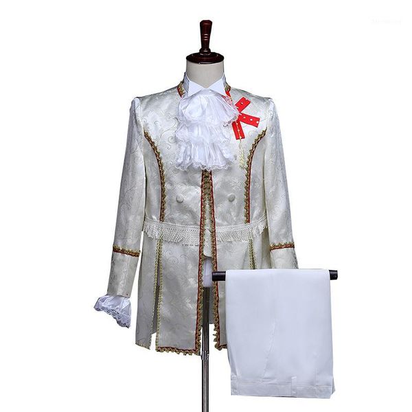 shenrun 3-piece men stage costume court prince uniform european retro vintage suit wedding pgraphy studio jacket vest pants1, White;black
shenrun 3-piece men stage costume court prince uniform european retro vintage suit wedding pgraphy studio jacket vest pants1, White;black