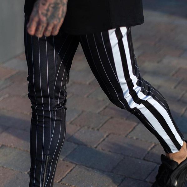 men's pants casual men striped mens joggers fitness tracksuit skinny sweatpants trousers male gyms jogger track slim fit, Black
men's pants casual men striped mens joggers fitness tracksuit skinny sweatpants trousers male gyms jogger track slim fit, Black