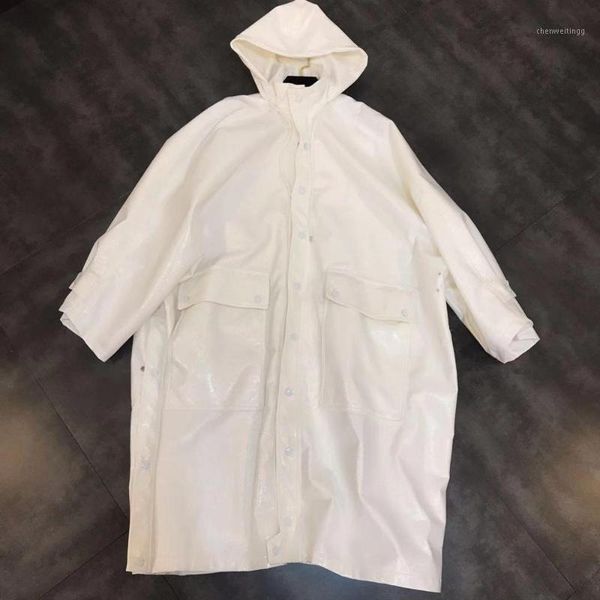 silver metal paint color women coat hooded long-sleeved pocket loose long 2019 spring new coat1, Black;brown
silver metal paint color women coat hooded long-sleeved pocket loose long 2019 spring new coat1, Black;brown