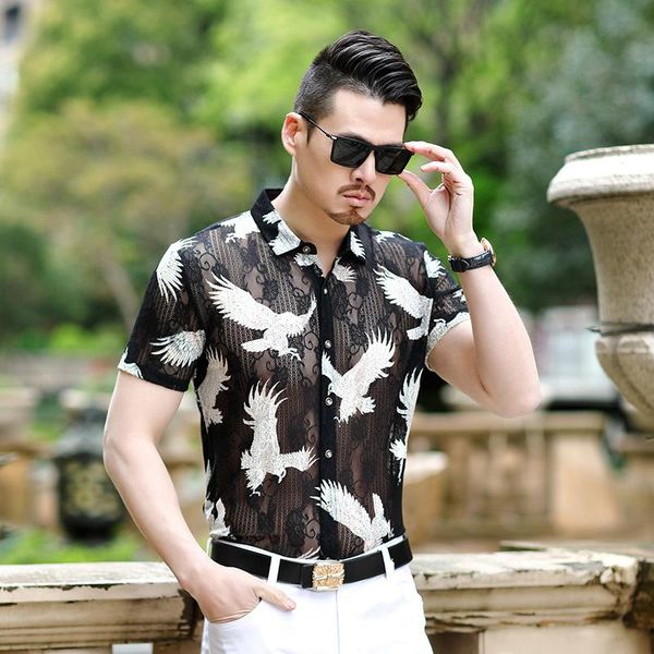men's casual shirts white eagle pattern printing fashion short sleeve shirt summer arrival quality soft breathable luxury men -3xl, White;black
men's casual shirts white eagle pattern printing fashion short sleeve shirt summer arrival quality soft breathable luxury men -3xl, White;black