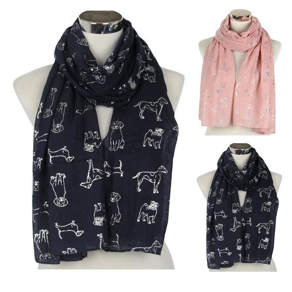 2020 spring winter women fashion little dog foil printed scarf wrap silk shawl travel scarves men women european and american, Blue;gray
2020 spring winter women fashion little dog foil printed scarf wrap silk shawl travel scarves men women european and american, Blue;gray