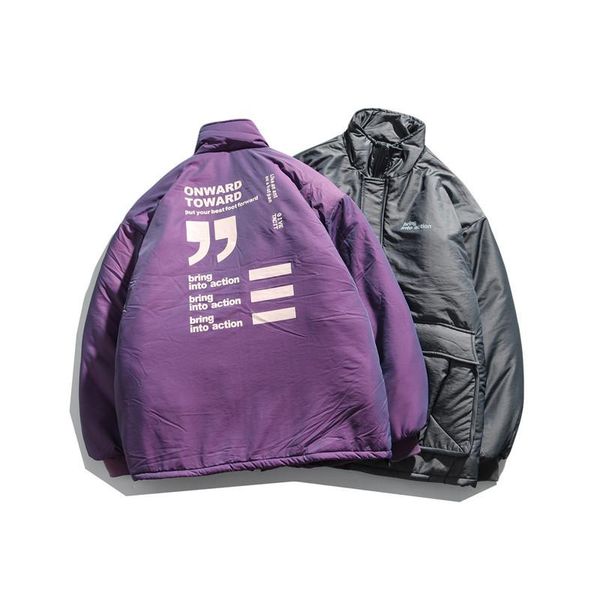 men's down & parkas fashion letter printing fashionable breadwear thickened cotton garments couples with long sleeved loose jackets, Black
men's down & parkas fashion letter printing fashionable breadwear thickened cotton garments couples with long sleeved loose jackets, Black