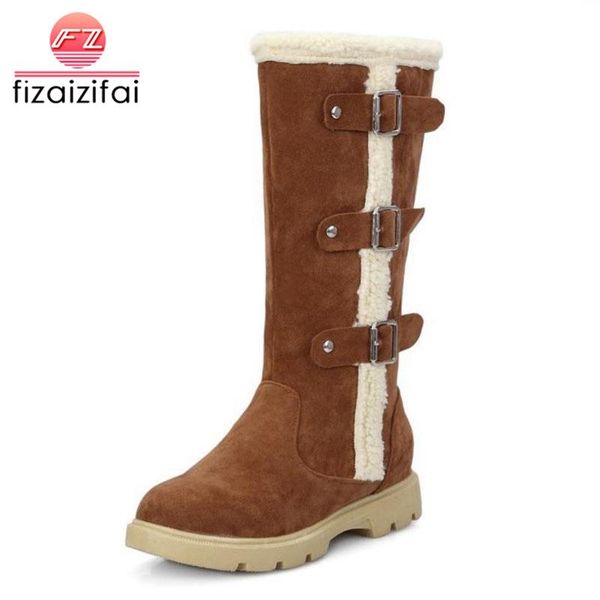coolcept women winter flats boots plush fur warm shoes woman buckle mid calf snow boots fashion zipper ladies shoes size 33-43, Black
coolcept women winter flats boots plush fur warm shoes woman buckle mid calf snow boots fashion zipper ladies shoes size 33-43, Black