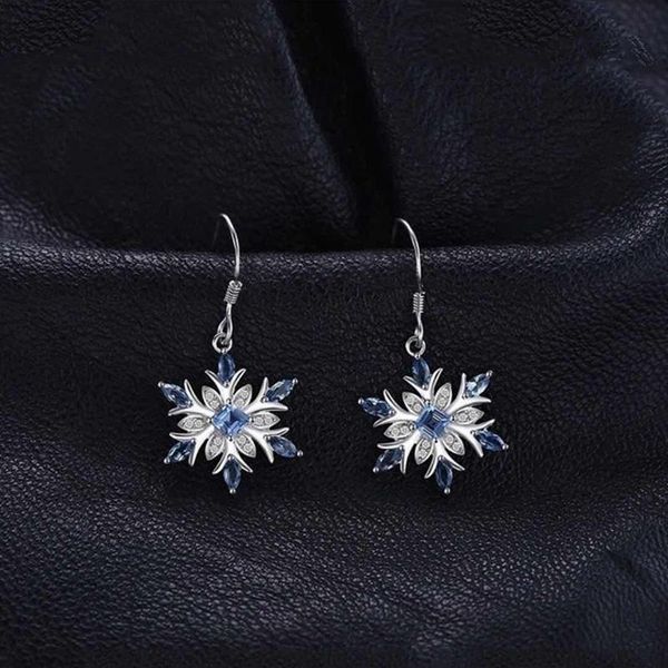 dangle & chandelier classic blue zircon snowflake drop earrings for women fashion korean wedding band gift d3p315, Silver
dangle & chandelier classic blue zircon snowflake drop earrings for women fashion korean wedding band gift d3p315, Silver