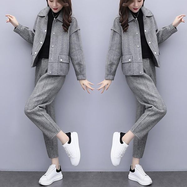 gray 2021 new winter wool two pieces of define jacket + women's fashionable pantsuit pants ladies 2-bun female sets y486 esyx
gray 2021 new winter wool two pieces of define jacket + women's fashionable pantsuit pants ladies 2-bun female sets y486 esyx