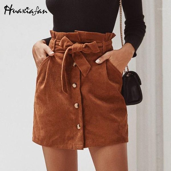 huaxiafan corduroy skirts belt elegant bottons women mini skirtshigh waist vintage solid female offfice a line skirt 2020 new1, Black
huaxiafan corduroy skirts belt elegant bottons women mini skirtshigh waist vintage solid female offfice a line skirt 2020 new1, Black