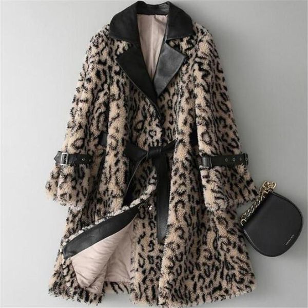 luxury leopard print faux fur jacket v-neck casual windbreaker women's length slim fit sheep shearer granular lamb wool coat, Black
luxury leopard print faux fur jacket v-neck casual windbreaker women's length slim fit sheep shearer granular lamb wool coat, Black