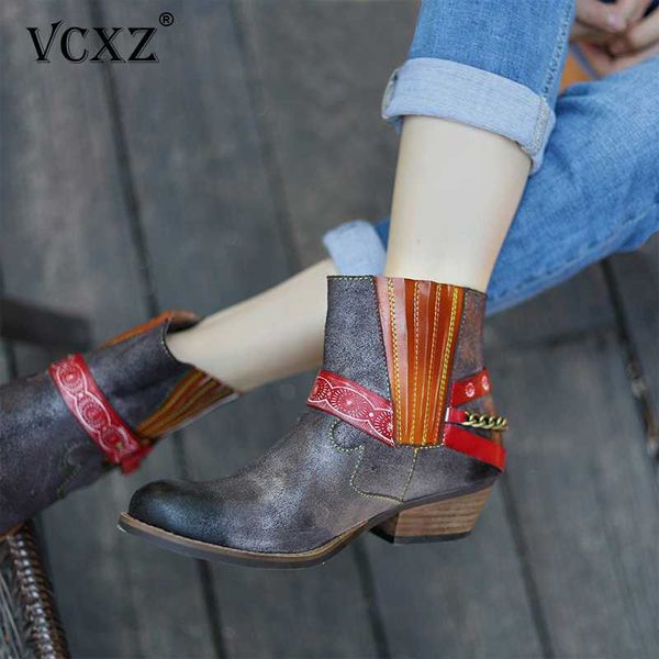 vcxz new women fashion ankle boot for vintage female lady thick high heels shoes handmade genuine leather splicing girl boots, Black
vcxz new women fashion ankle boot for vintage female lady thick high heels shoes handmade genuine leather splicing girl boots, Black