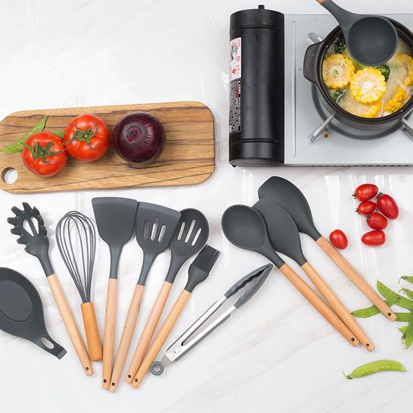 silicone cooking kitchen utensils set non-stick spatula shovel wooden handle cooking tools set with storage box kitchen tool set dhl
silicone cooking kitchen utensils set non-stick spatula shovel wooden handle cooking tools set with storage box kitchen tool set dhl