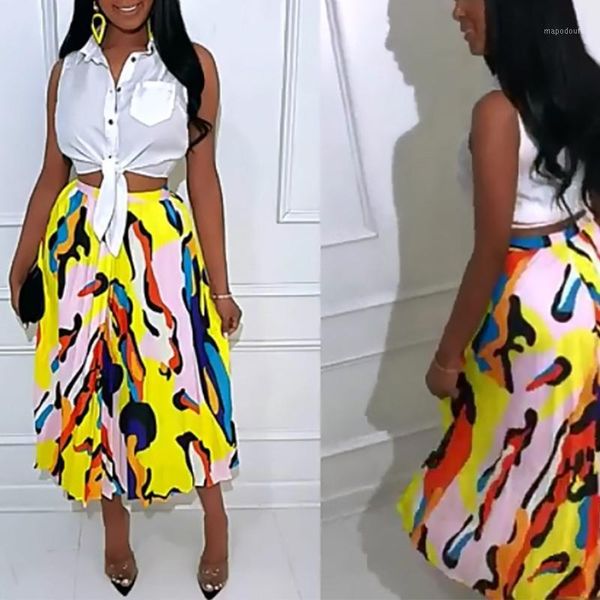 women's long pleated skirt 2019 summer bohemian printed high waist party club skirt1, Black
women's long pleated skirt 2019 summer bohemian printed high waist party club skirt1, Black
