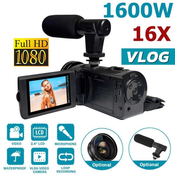 professional 1080p hd camcorder video camera night vision 2.4 in lcd screen camera 16x digital zoom with microphone
professional 1080p hd camcorder video camera night vision 2.4 in lcd screen camera 16x digital zoom with microphone