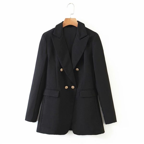 2021 new women of vintage black blazer office ladies complete sleeve female jackets double breasted chic girls sets c53z, White;black
2021 new women of vintage black blazer office ladies complete sleeve female jackets double breasted chic girls sets c53z, White;black