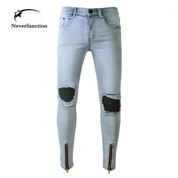 hem zipper jeans for men knee ripped skinny stretch destroyed fashion new slim brand designer hip hop swag biker jeans pants1, Blue
hem zipper jeans for men knee ripped skinny stretch destroyed fashion new slim brand designer hip hop swag biker jeans pants1, Blue