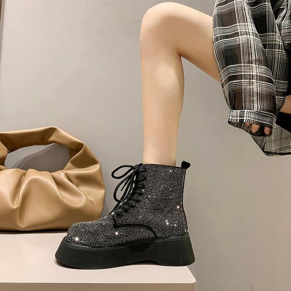 shoes round toe women's rubber boots flat heel lace up booties ladies rain med ankle rock lolita riding fabric solid rome a1-145, Black
shoes round toe women's rubber boots flat heel lace up booties ladies rain med ankle rock lolita riding fabric solid rome a1-145, Black