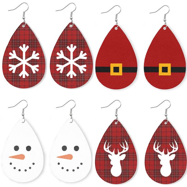 women christmas faux leather drop dangle earrings party decoration jewelry accessories gift, Silver
women christmas faux leather drop dangle earrings party decoration jewelry accessories gift, Silver
