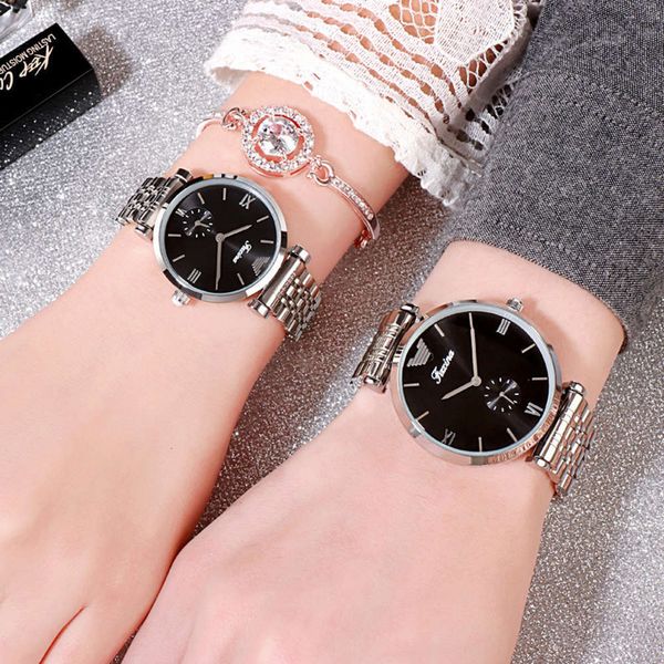 ultra stainless of batch thin steel gold women's watch men's little couple watch, Slivery;brown
ultra stainless of batch thin steel gold women's watch men's little couple watch, Slivery;brown