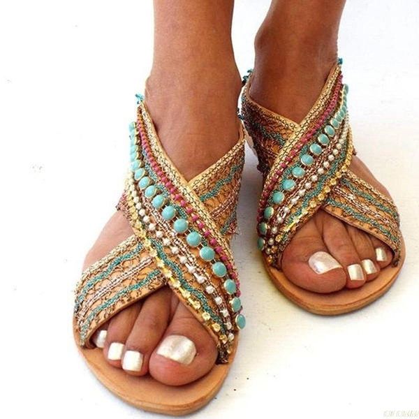summer women sandals open toe beading flat sandals female sandalias shoes foreign ethnic style bohemian beach shoes plus size, Black
summer women sandals open toe beading flat sandals female sandalias shoes foreign ethnic style bohemian beach shoes plus size, Black