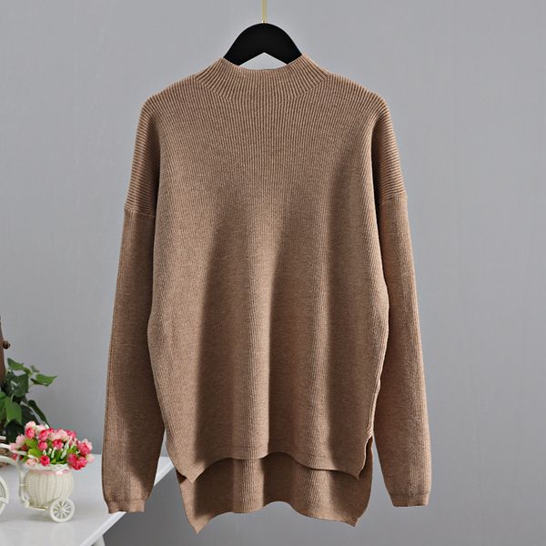 2021 new oversized women sweater high low hem pullovers thick warm woman turtlenecks knitted jumper winter clothe pull femme fzsd, White;black
2021 new oversized women sweater high low hem pullovers thick warm woman turtlenecks knitted jumper winter clothe pull femme fzsd, White;black