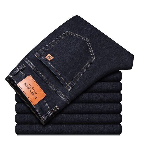 men's jeans 2021 autumn office business men classic style blue black cotton stretch straight-leg denim pants male brand trousers
men's jeans 2021 autumn office business men classic style blue black cotton stretch straight-leg denim pants male brand trousers