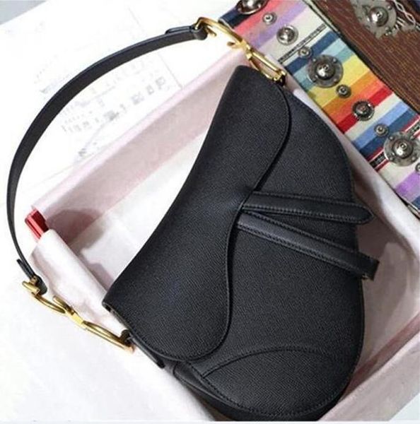 with box classic handbag saddle bag real leather with shoulder strap purse metal pendant shoulder bags women crossbody bag cowhide handbags, Black
with box classic handbag saddle bag real leather with shoulder strap purse metal pendant shoulder bags women crossbody bag cowhide handbags, Black