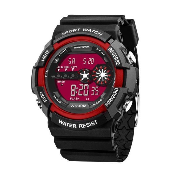 

sanda 320 sport digital watch men fashion waterproof famous led electronic wrist watch for men gold relogio masculino, Slivery;brown